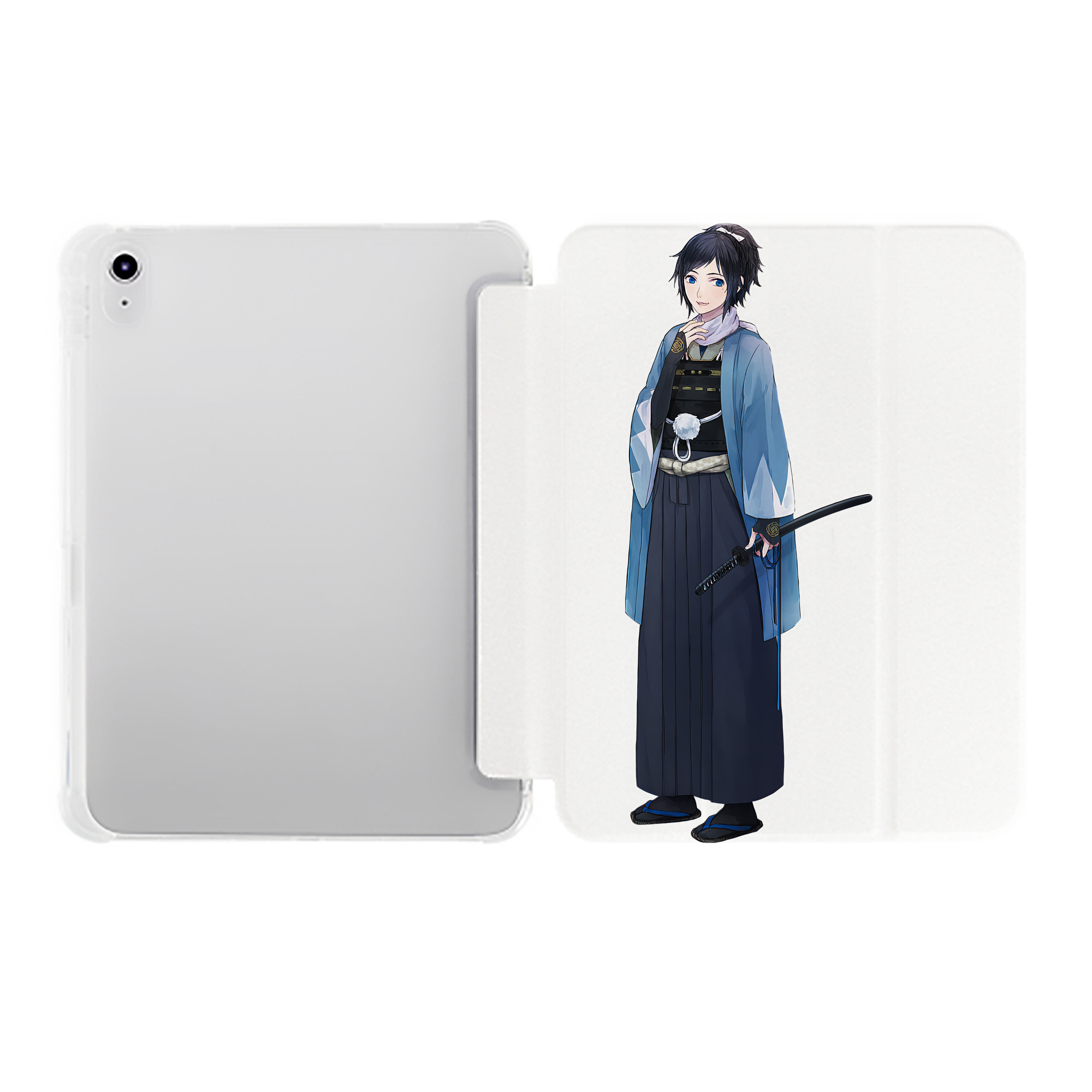 （画像用） 刀剣乱舞 Touken Ranbu IPad ケース ペン収納付き 三つ折りスタンド PUレザー×シリコン 対応機種9.5/10.5/10.9インチ